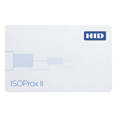 ISOPROXV - Tarjeta de Proximidad ISOProx II HID (Delgada) (1386LGGMV) Perforada Verticalmente / Garantía de por Vida / 1586/ 1386