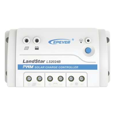 LS-2024-B - Controlador Solar PWM / 20 A / 12/24 VCC / RS-485 / Baterías Gel-AGM-Selladas / Parámetros Configurables