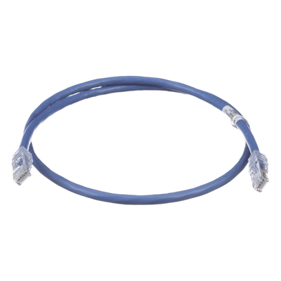 UTP6AX1BU - Cable de Parcheo UTP / Cat6A / 24 AWG / CM / 0.3 m (1 pie) / Azul
