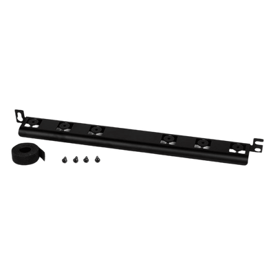 SRBM19BLY - Barra de Alivio de Tensión / 1U / Rack 19" / 72 Cables / Acero CRS / Color Negro