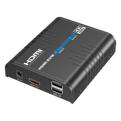 TT473KVMRX - Receptor KVM HDMI / 4K 60 Hz / Extensión 120 m (393.7 ft) / 18 Gbps / IPColor Stream / USB HID / HDCP 2.2