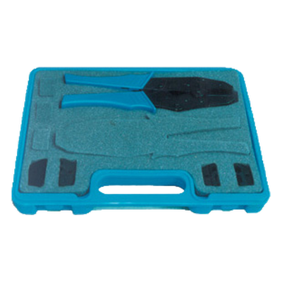 RFA-4005 - Kit de Pinzas / 2 Juegos de Mordazas Intercambiables / Conectores de Anillo Plegable / Estuche de Plástico / AWG 22-8