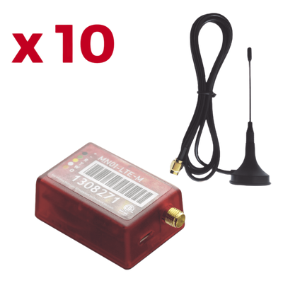 KIT10MN01 - KIt de 10 Comunicadores de Alarma MN01LTEM con Antena 4GLTEM and 5G / Incluyen 2 Años de Cobertura / Aplicación Gratuita / Cero Configuración / Compatible Honeywell/DSC/CROW/PIMA