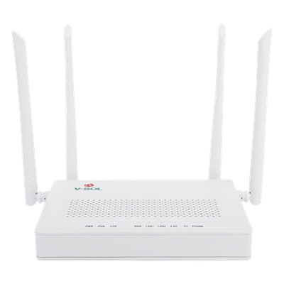 HG323D-AC - ONU Dual G/EPON / Wi-Fi AC Doble Banda / 2x LAN Gigabit / 1x FXS / 4 Antenas 5 dBi / 12V 1A