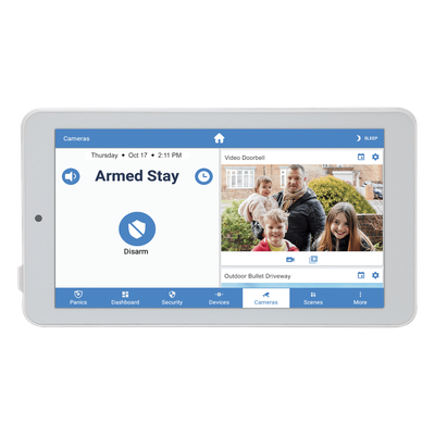 RE667XPRO - Touchpad de Seguridad IP / Pantalla 7'' Android 1024x600 / Control Z-Wave Local / Wi-Fi Cifrada / Montaje Pared o Escritorio / Batería de Respaldo