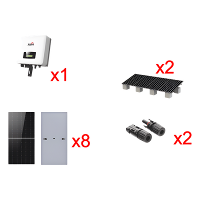 HNS5000TLKIT1 - Kit Solar de Interconexión a Red / 5 kW / 220 Vca / 8 Paneles de 645 W / Inversor Monofásico con MPPT / Wi-Fi Integrado / Kit de Montaje Incluido
