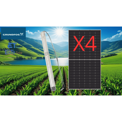 Grundfos Kit De Bombeo Solar/ Bomba 1.4Kw / 4 Módulos Solares 610w KIT-6SQF3-610W-B