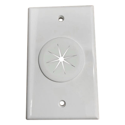 LP-FP-GROM - Placa de Pared / Orificio con Grommet / Montaje Vertical / ABS Blanco