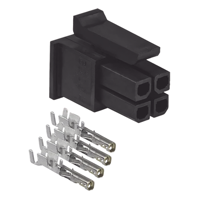 PR4MK04K - Enchufe de 4 Pines / 250V AC/DC / 5A AC/DC / Nylon 66 / -25°C a +85°C