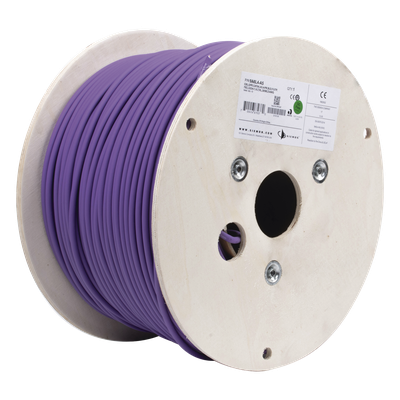 9A6L4-A5 - Bobina de Cable Blindado F/UTP / Cat6A / 4 Pares / 10GBase-T / LS0H / 305 m (1000 pies) / Violeta