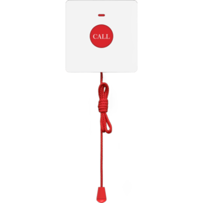KT30 - Botón de Emergencia Inalámbrico / 433 MHz / Alcance 80 m (262 ft) / IP65 / Cordón 2 m (6.5 ft) / 100,000 Activaciones / Batería 12V