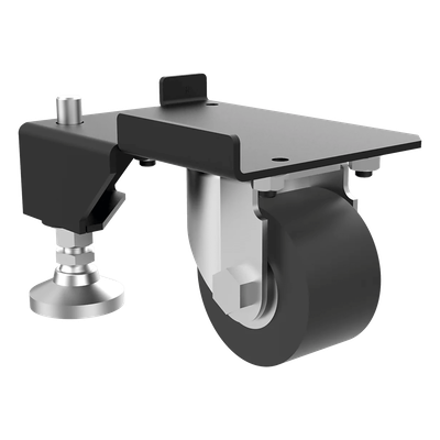 PS1CLKHD - Kit de Ruedas y Niveladores para Gabinetes Trabajo Pesado / 3000 lbs (1361 kg) / Material Compuesto Negro / Ruedas Giratorias 360° / Acero Dulce con Recubrimiento en Polvo / 4.7 x 6.5 x 4.0 pulgadas