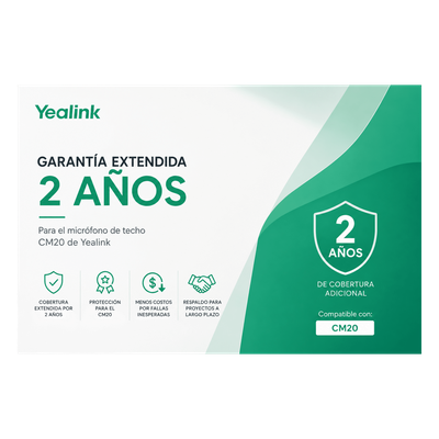CM20-AMS-2YEAR - Garantia Extendida de 2 años para Microfono de Techo CM20 de Yealink