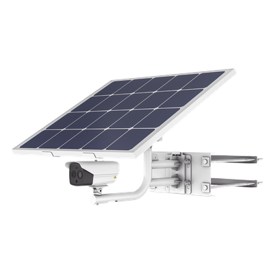 DS-2TXS2628-10P/QA/GLT/CH36S80(LA) - Kit Cámara Térmica Solar / Resolución Térmica 256 × 192 / Resolución Óptica 4 Megapixel / Rango -20°C a 150°C / 4G LTE / Batería 360Wh / Panel Solar 80W / IP67