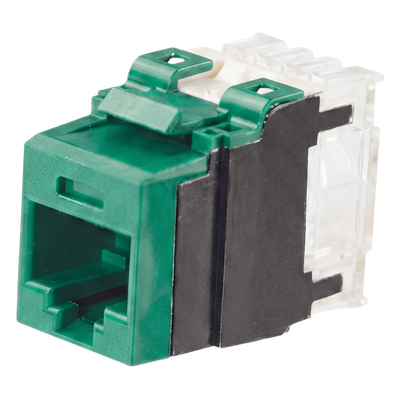 NK6X88MGR - Jack Keystone / Cat 6A / 500 MHz / 110 Impacto / UTP / Verde / T568A-B