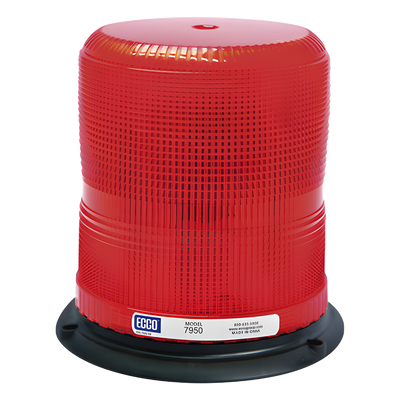 X7950R - Burbuja de Advertencia LED / 3 LEDs de 5 W / 11 Patrones de Destello / 12-48 VCC / SAE J845 Clase II / IP Resistente a Impactos