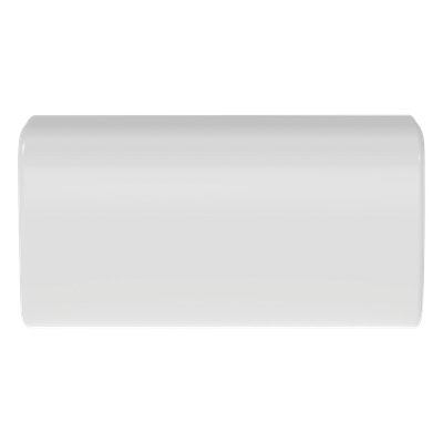 CF5WH-E - Unión Recta para Canaleta / Diseño Bisagra Monopieza / Adhesivo Integrado / ABS Blanco Mate / UL94V-0 / FT4 / 0 a 50°C