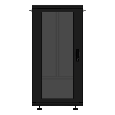 LES-60-60-24UG - Gabinete Rack de Piso / 24 Unidades / Puerta de Cristal / Carga 750 kg (1653.5 lb) / Profundidad 46 cm / Ventilación 120 mm