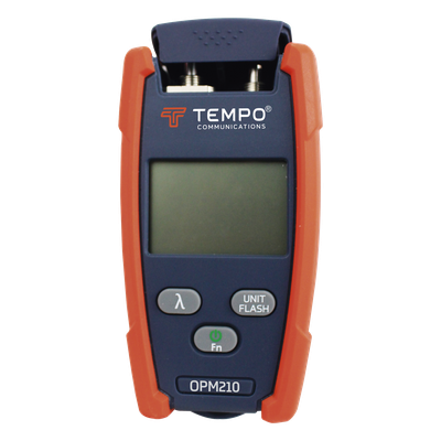 OPM-210 - Medidor de Potencia Óptica / VFL Integrado / -70 a +10 dBm / 6 Longitudes de Onda / Alcance 4 km / 2.5 mm Universal