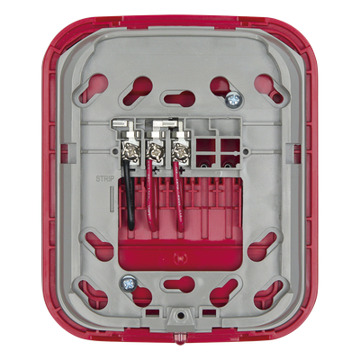 WAV-RL - Base Inalámbrica Direccionable / Montaje en Pared / Salida 24 VDC / Red de Malla Swift / Color Rojo / UL y ULC Certificada
