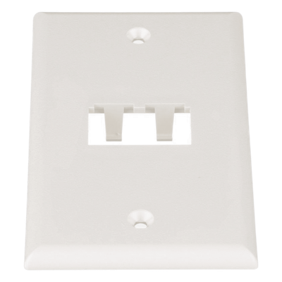 CFP2IW - Placa de Pared Vertical / 2 Puertos Mini-Com / 69.8 x 114.3 mm / 2.75 x 4.5 pulg. / Blanco Mate / ABS