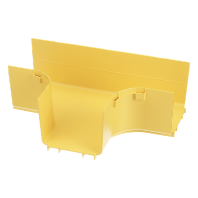 FRT4X4LYL - Accesorio en T Horizontal / Ángulos 90° / Radio de Curvatura 50.8 mm / Para Canaleta 4x4 / Color Amarillo