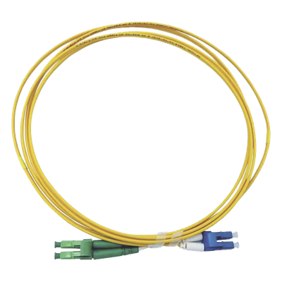 LP-FO-LCU-LCA-03 - Jumper de Fibra Óptica / Monomodo 9/125 / LC/UPC-LC/APC / OFNR Riser / 2.0 mm / Dúplex / 3 m (9.84 ft) / Amarillo