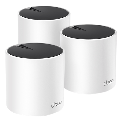 DECOX55-3PACK - Kit de Sistema Inalambrico Deco X55 Mesh para Hogar, Doble Banda Wi-fi 6 (Ax), Doble Puerto Gigabit