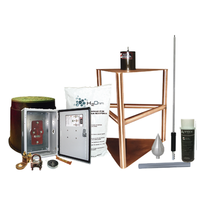 KITMASTER03T - Kit Pararrayo con Accesorios de Instalación en Torre para Protección de 200 m de Diámetro.