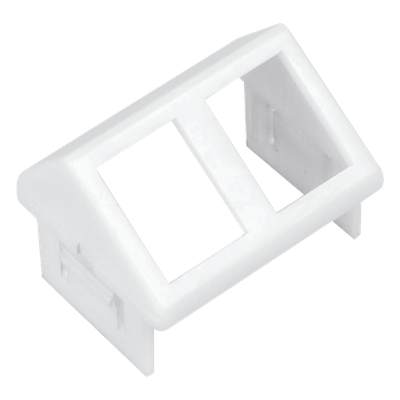 CTE-MXA-02-02 - Adaptador de Placa de Pared / 2 Salidas / Angulado / Compatibilidad TERA y UTP MAX / Blanco
