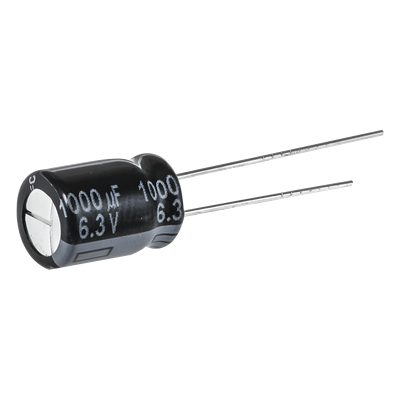 6-EEU-FR1C102 - Capacitor Electrolítico Radial / 1000 µF / 16 VDC / 8000 h a 105 °C / 10 mm x 16 mm / Corriente de Rizado 1790 mA RMS