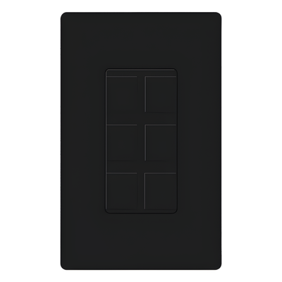 CA-6PF-BL - Marco de Pared Modular / 6 Puertos / Snap-In / 1 Espacio / Acepta RJ45, Coaxial, BNC y Fibra / Color Negro Brillante
