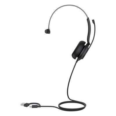UH35-MONO-UC-USB-C/A - Diadema Mono USB / Cancelación de Ruido 60% / Altavoz 35 mm / Luz de Ocupado / USB-C y USB-A