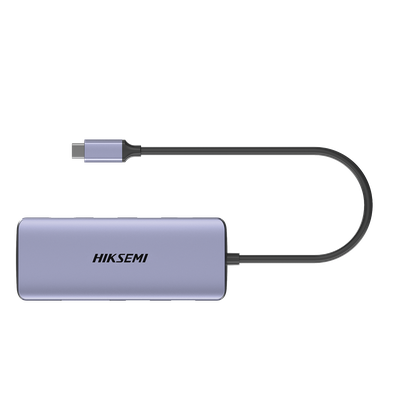 HS-HUB-DS8 - Hub USB-C 8 en 1 / HDMI 4K@30Hz / 3x USB 3.0 5 Gbps / Lector SD + Micro SD / PD 100W / Aluminio 112 mm (4.4 in)