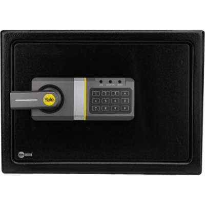 MX86976 - Caja Fuerte Electrónica / Apertura por Código y Llave / 2 Bulones de Acero / Bloqueo por Intento Fallido / 350 x 250 x 250 mm (13.8 x 9.8 x 9.8 in) / Alimentación 6 Vcc