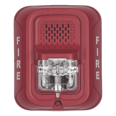 P4RL - Sirena con estroboscopio / 4 hilos / pared / 12 o 24 Vcd / candela 15-185 cd / 88+ dBA a 16 V / compatible SpectrAlert / Serie L