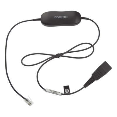 GN-1200-S - Cable Adaptador de Auricular / Conector QD a RJ-9 / 8 Configuraciones / Amplificación de Micrófono / 80 cm (2.6 ft) o 200 cm (6.6 ft)