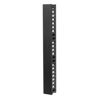 LPVM24U - Organizador Vertical de Cable / 24U / Acero Sólido / 260 Cables CAT5E / Compatible Racks EIRL y EIQR
