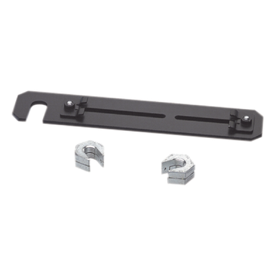 FR6TRBE58 - Soporte de Montaje a Techo / Canaletas 4x4 y 6x4 / Varilla Roscada 5/8" / Acero Negro / 10" Largo x 2" Ancho