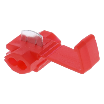 AECW-1-25 - Terminal tipo almeja / 22-18 AWG / Rojo / 25 piezas / 9.9 x 10.2 x 31.1 mm