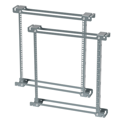 PTRA24T - Ángulos de Rack / 19 Pulgadas / 12U / Orificios Roscados / Acero Zinc Plated / 533 mm (21 in) / EIA-310