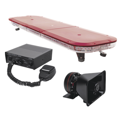 X67RWKIT - Kit de Señalización de Emergencia / 118 cm / 108 LEDs G3 Hyperlux / Sirena 100W / Bocina 100W / 13 Patrones