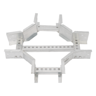 CHXE8R8X6AK - Derivación "X" Horizontal de Aluminio Perfil Z / Peralte 3 1/4" / Ancho 6"/ Radio 8" / Incluye Tornillería (CHXHEZ314R8X6AK)