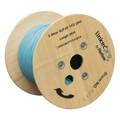 2MMOM3PVCAQUA - Fibra Óptica Multimodo OM4, 2 mm, Simplex, Tight Buffer (900 micras), Precio Por Metro, (Hasta 2000 Metros en un Solo Tramo de Cable)