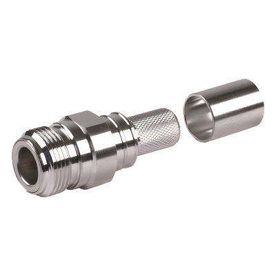 EZ-400-NF-X - Conector N Hembra / Plegable con Pin Cautivo / 50 Ohms / VSWR 1.3 / Hasta 6 GHz / Para RG-8, LMR-400, CNT-400