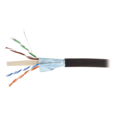9A6O4-A5-01AR1A - Cable Blindado F/UTP Cat6A / 23 AWG / Gel Bloqueador de Agua / Exterior / Enterrado Directo / 305 m (1000 pies)