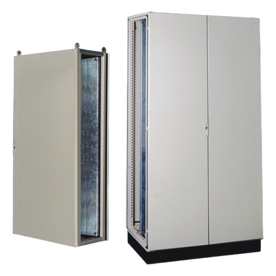 PST12020060AT - Gabinete de Acero IP55 / Puerta Doble / 1200 x 2000 x 600 mm / IK10 / Carga 110 kg / Placa Trasera 1150 x 1965 mm
