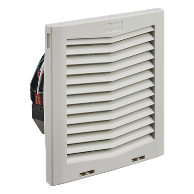 HF1016414 - Ventilador con Filtro de Montaje Lateral / 159 CFM / 115 Vca / Diseño Click-Fit / Rejillas con Bisagra / Color Gris Claro