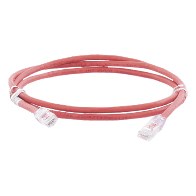 NK6PC7RDY - Cable de Parcheo / Cat 6 / U/UTP / 2.1 m (7 ft) / 24 AWG / CM / Rojo