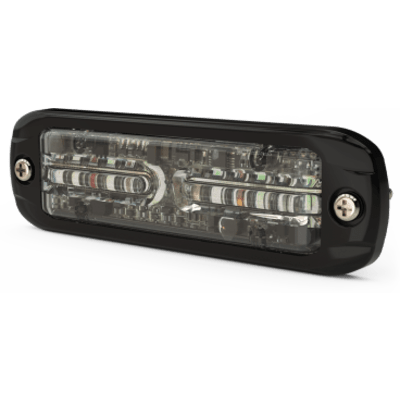 CD3802RW - Lux Auxiliar de 12 LED, Rojo/Blanco, Lente Transaprente, Bisel Negro